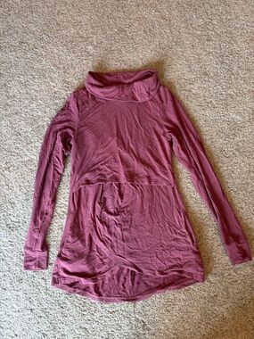 Latched Mama Dusty Rose Cowl Neck Tunic